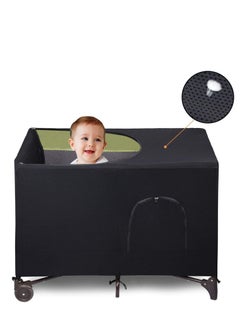 Crib Blackout Cover Pack and Play Travel Crib Canopy Stretchy Breathable Baby Netting Cover/Tent for Indoor or Outdoor Portable Playard to Sleeping or Play