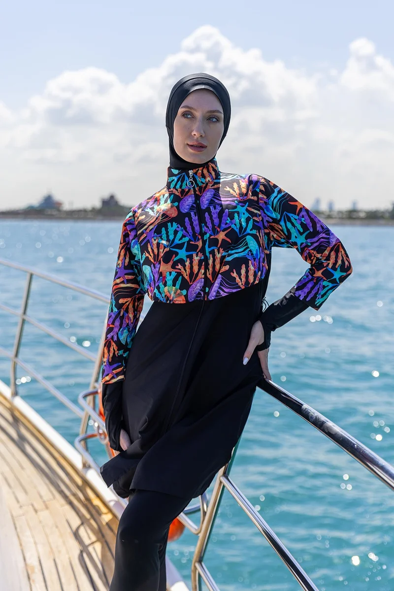 ريمسا مايو Remsa Swimsuit Remsa Front Covered Full Covered Hijab Swimsuit R105 Coral