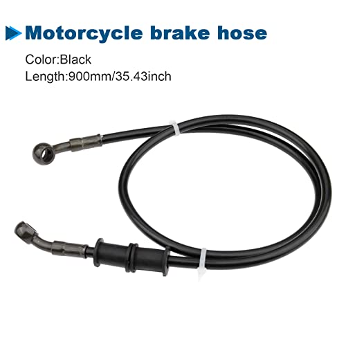Mtsooning Motorcycles Hydraulic Brake Hose, 90cm/35.43" Black Braided Clutch Oil Pipe, Gas Fuel Line PVC Tube Replacement for Pit Dirt ATV Sport Bikes - Image 2