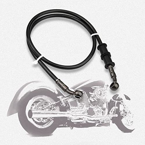 Mtsooning Motorcycles Hydraulic Brake Hose, 90cm/35.43" Black Braided Clutch Oil Pipe, Gas Fuel Line PVC Tube Replacement for Pit Dirt ATV Sport Bikes - Image 4