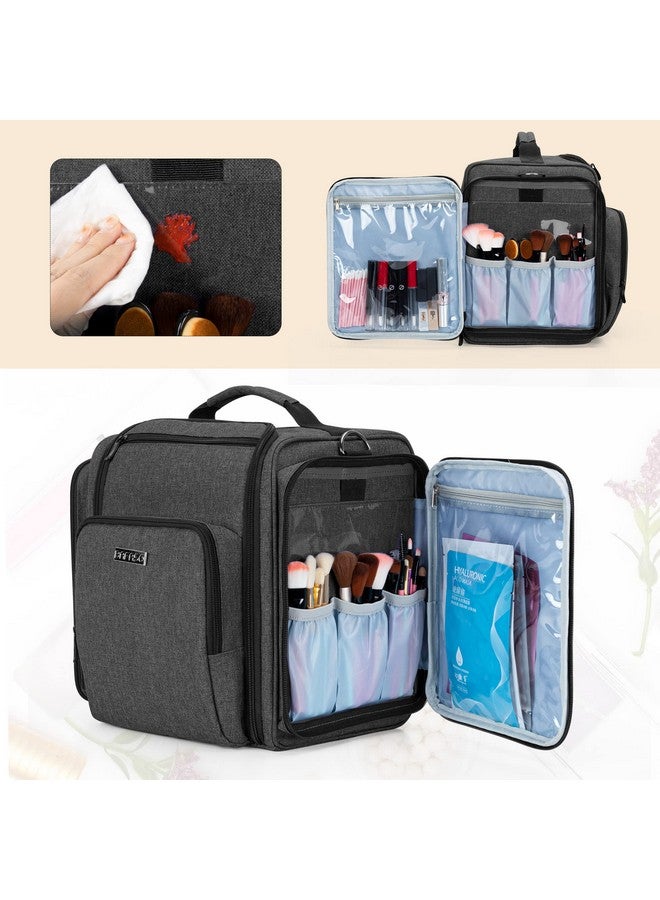 BAFASO Makeup Bag Cosmetic Bag with 4 Inner Removable Pouches, Multifunctional Travel Makeup Case (Patent Pending), Black - Image 4