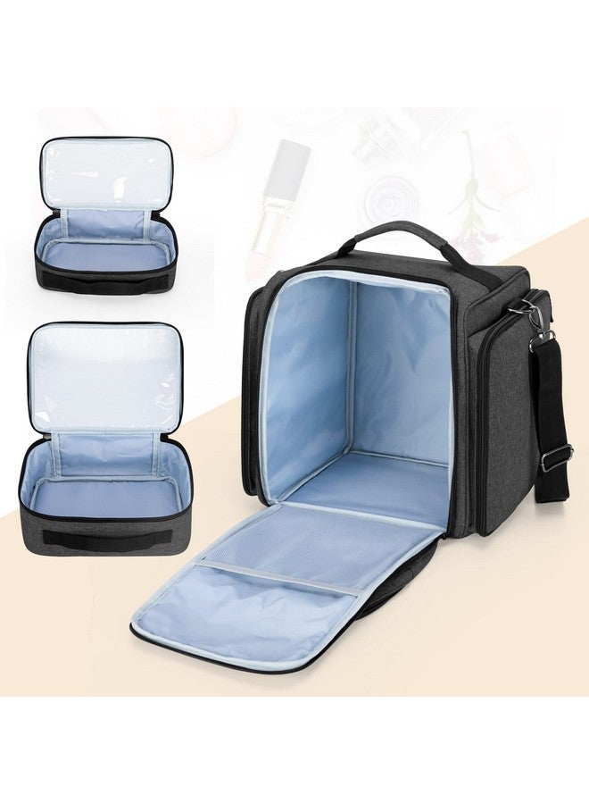 BAFASO Makeup Bag Cosmetic Bag with 4 Inner Removable Pouches, Multifunctional Travel Makeup Case (Patent Pending), Black - Image 3