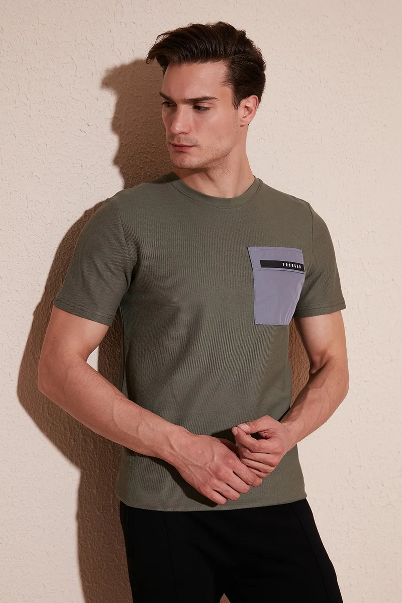 Buratti Printed Slim Fit Crew Neck Cotton T Shirt Men's T Shirt 5902351