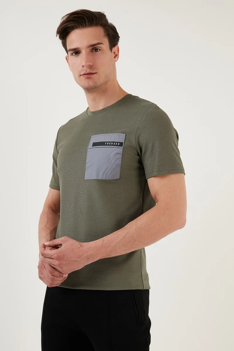 Buratti Printed Slim Fit Crew Neck Cotton T Shirt Men's T Shirt 5902351