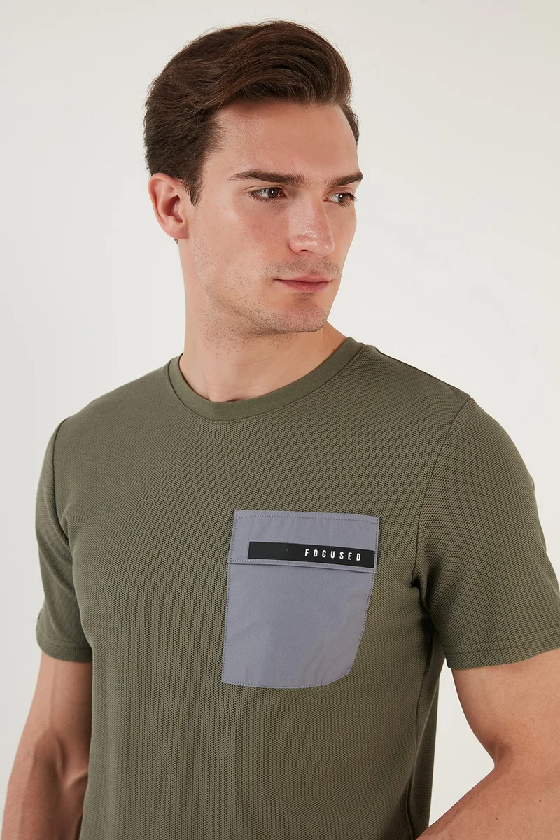 Buratti Printed Slim Fit Crew Neck Cotton T Shirt Men's T Shirt 5902351