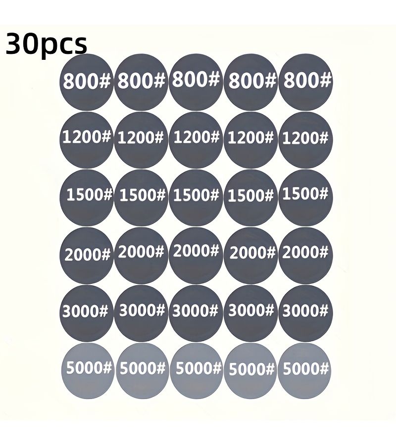 30 Pcs 3 Inch Wet Sanding Discs For Car Detailing And Headlight Restoration - Image 1