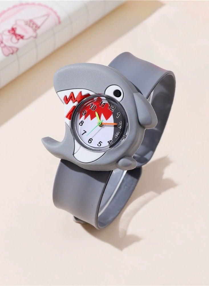 Goolsky Shark Kids Slap Watch – Cartoon Silicone Wristwatch Toy for Boys and Girls - Image 2