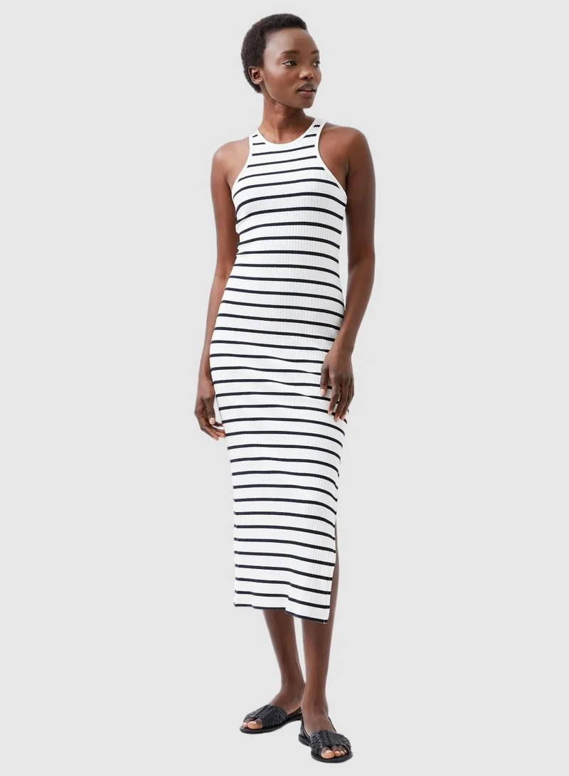 French Connection Tommy Rib Stripe Racer Back Dress