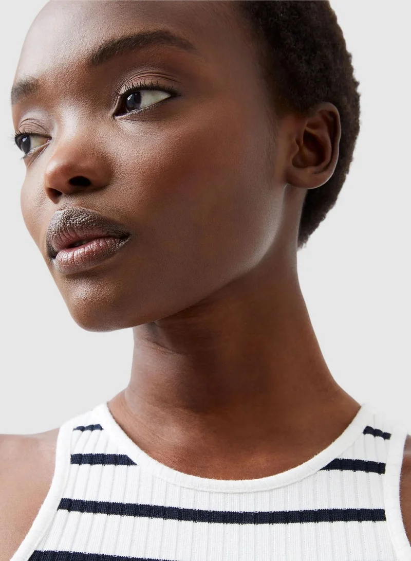 French Connection Tommy Rib Stripe Racer Back Dress