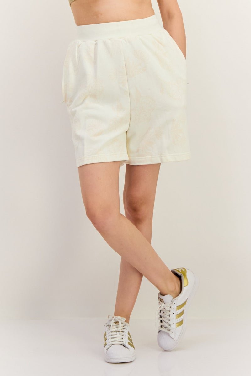Adidas Women Sportwear Fit Training Shorts, White  - Image 1