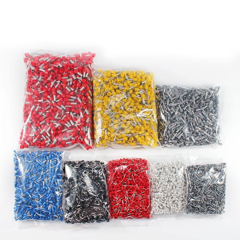 Tube Type Terminal 1000 Copper Nickel Plated Ve European Style Pin Cold Press Terminal Wiring Pin Tube Press Ear Pre-Insulated - Image 5