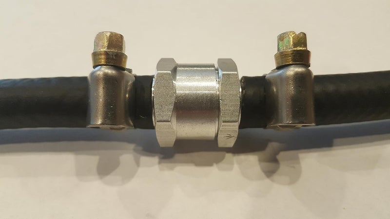 Muzzys 8mm, 5/16", Fuel Check Valve, Inline, One-Way, Non-Return, Aluminum, WITH CLAMPS, for Water, Gas, Diesel, Oils, on UTV, Quad, Snowmobile, Motorcycle, Jetski, Mower, Blower, Car, Truck, Tractor - Image 4