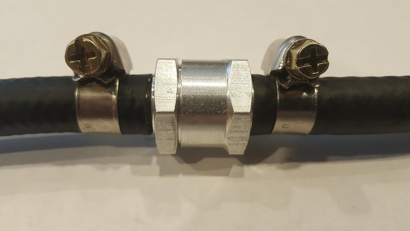 Muzzys 8mm, 5/16", Fuel Check Valve, Inline, One-Way, Non-Return, Aluminum, WITH CLAMPS, for Water, Gas, Diesel, Oils, on UTV, Quad, Snowmobile, Motorcycle, Jetski, Mower, Blower, Car, Truck, Tractor - Image 3