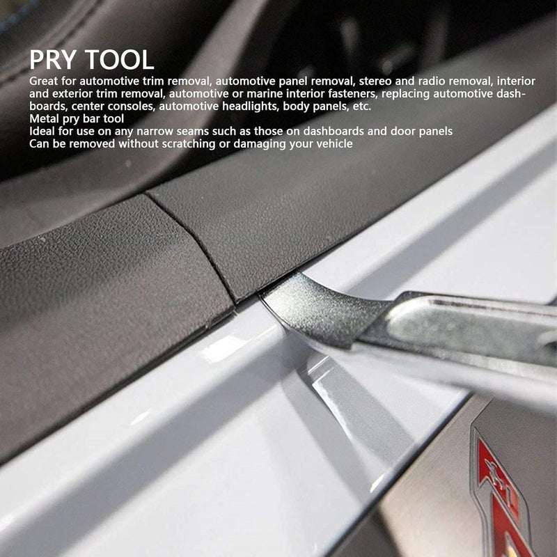 Simple upgraded construction Pry Bar, Bar Trim Removal Tool,Pocket Mini Pry Bar Car Door Panel Removal Tool for Removing Auto Interior and Exterior Parts for Planes, 4140 Steel Metal Tools Classic modern blend design Repeated use resistant selected material Most item matching trendy design Wide use compliant quality Elegant practical multi-option build Single & bulk use compatible Easy transit optimized build Light & sturdy Pre-stock well-packed goods Systematic nationwide ship Trendy natural assorted colors Wide daily application Defect free upgraded substance Global production standard crafted Post-order arranged dispatch Batch uniform stable quality Comfort grip Daily universal pick Stable inert material Repeated use friendly design All season compatible build Transit damage minimized design All storage space compatible Connectable modular - Image 4