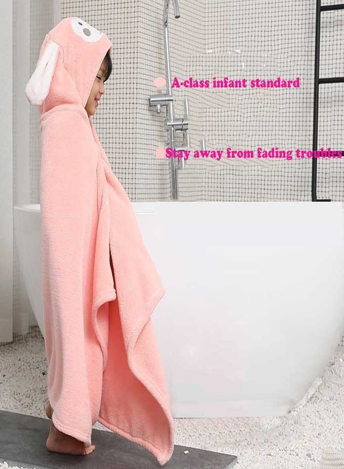 Children's Baby Hooded Cloak Bath Towel 140 × 70cm | Ultra fine Velvet Fiber Quick Drying Fabric, UAE High Temperature Sunscreen Cloak, Swimming and Upstream Parent Child Soft Bath Towel (1 piece set)  - Image 1