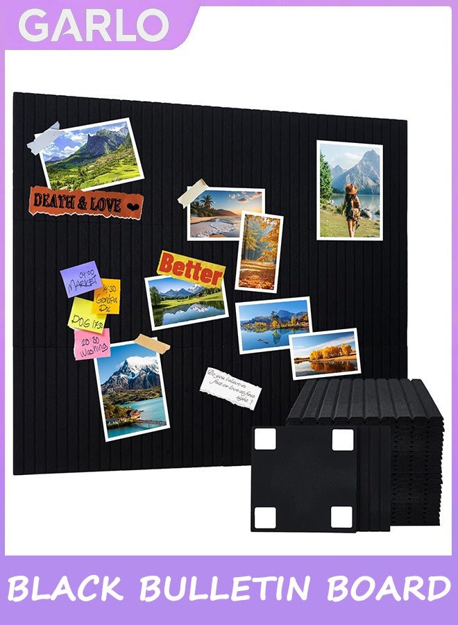 جارلو لوحة الفشار الكبيرة للجدار 120 * 90 سم ، لوحة الإعلانات السوداء ، لوحة الدبوس ، لوحة الرؤية ، شعرت بلاط الجدار ، لوحات الفشار للمكتب لوحات الفشار ، 12 حزمة - Image 1