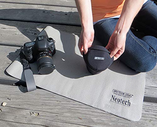 OP/TECH USA Fold-Over Neoprene Lens Pouch – Camera Lens Case for safe Lens Cover storage, Great for Photography & outdoor shoot, Keeps your Lens secure with No-Lose Lid-304 (Black) - Made in USA - Image 2