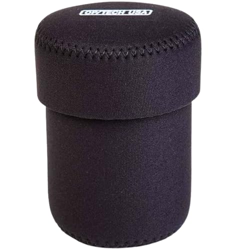 OP/TECH USA Fold-Over Neoprene Lens Pouch – Camera Lens Case for safe Lens Cover storage, Great for Photography & outdoor shoot, Keeps your Lens secure with No-Lose Lid-304 (Black) - Made in USA - Image 1