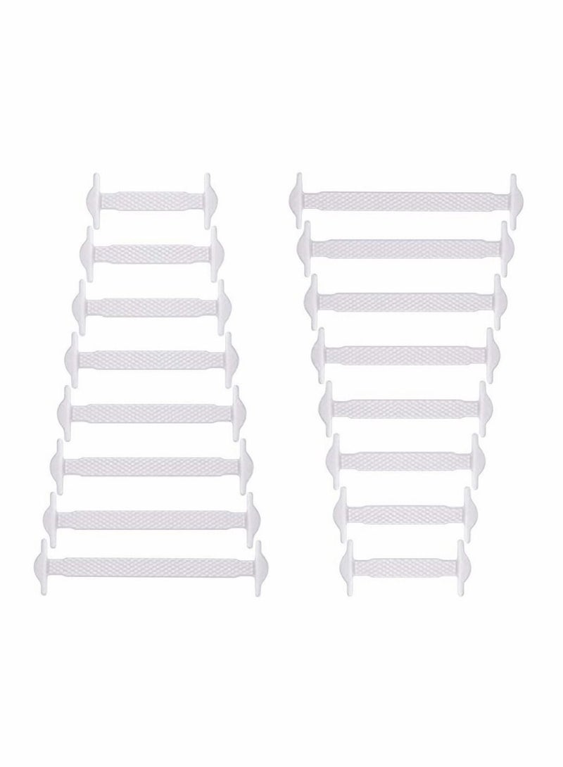 SYOSI أربطة أحذية بدون رباط للأطفال والكبار، أربطة مرنة للأحذية الرياضية، أربطة أحذية مسطحة من السيليكون بدون رباط لأحذية الجري - Image 1