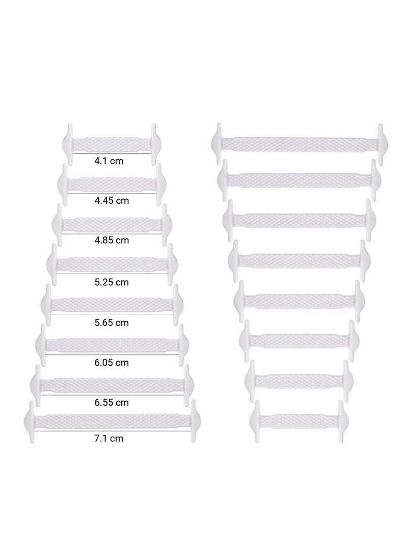 SYOSI أربطة أحذية بدون رباط للأطفال والكبار، أربطة مرنة للأحذية الرياضية، أربطة أحذية مسطحة من السيليكون بدون رباط لأحذية الجري - Image 5
