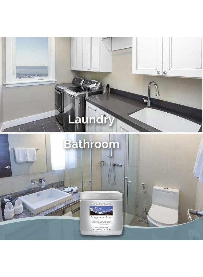 Smells Begone Air Freshener Odor Absorber Gel - Absorbs and Eliminates Odor in Pet Areas, Bathrooms, Cars, & Boats - Fragrance Free - 15 Ounce - 2 Pack - Image 5