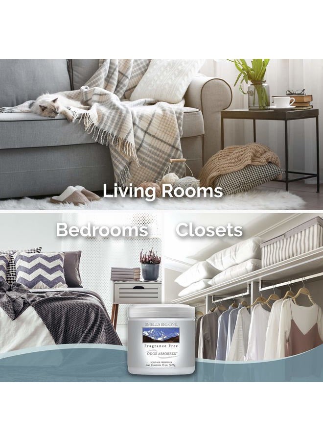 Smells Begone Air Freshener Odor Absorber Gel - Absorbs and Eliminates Odor in Pet Areas, Bathrooms, Cars, & Boats - Fragrance Free - 15 Ounce - 2 Pack - Image 4