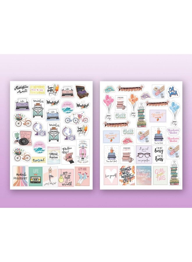 لامير مجموعة ملصقات مخططة لتزيين سجل القصاصات - مجموعة ملصقات موسمية/عطلات ممتعة ولطيفة وجميلة للبالغين | عبوة ملهمة من 12 ورقة - للاستخدام في التقويم والمخطط والمجلة وسجل القصاصات - Image 3