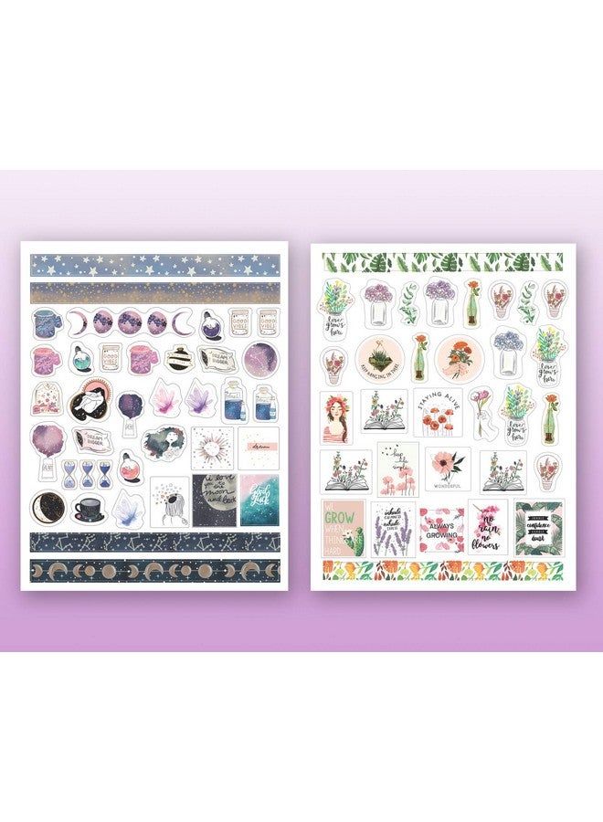 لامير مجموعة ملصقات مخططة لتزيين سجل القصاصات - مجموعة ملصقات موسمية/عطلات ممتعة ولطيفة وجميلة للبالغين | عبوة ملهمة من 12 ورقة - للاستخدام في التقويم والمخطط والمجلة وسجل القصاصات - Image 4