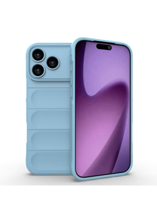 جراب موبايل ماجيك شيلد  سيليكون مضاد للصدمات وحمايه للكاميرا متوافق  Iphone 17 Pro Max (أزرق فاتح ) - Image 2