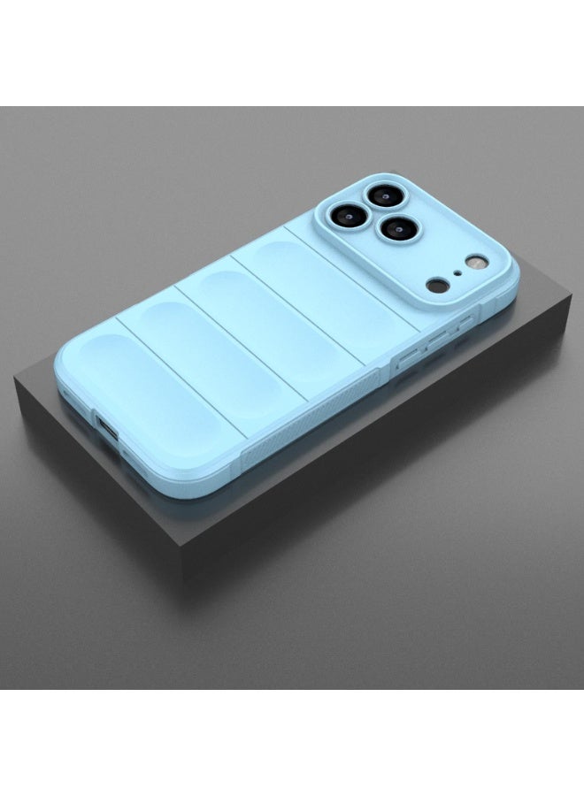 جراب موبايل ماجيك شيلد  سيليكون مضاد للصدمات وحمايه للكاميرا متوافق  Iphone 17 Pro Max (أزرق فاتح ) - Image 3