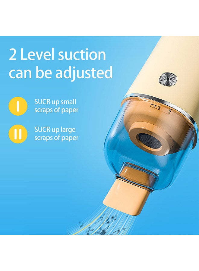 tenwin Desktop Vacuum Cleaner Mini Table Dust Sweeper with 2 Suction Power and Brush Nozzle Efficient Filtration for Cleaning Hairs Crumbs Computer Keyboard of Gifts for Kids Home/School/Office Use  - Image 4