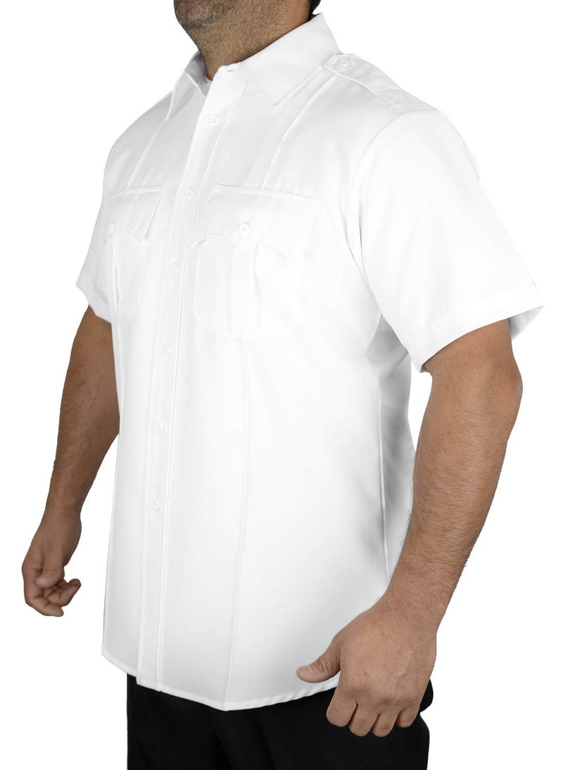 First Class Short Sleeve Uniform Shirt L White - Image 3