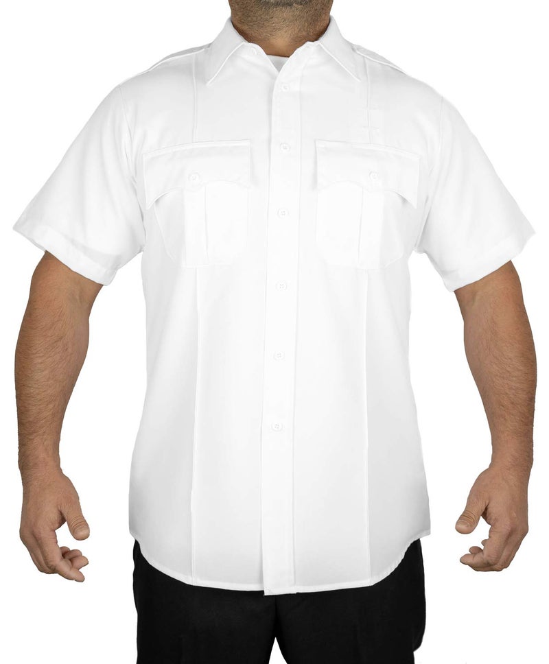 First Class Short Sleeve Uniform Shirt L White - Image 2