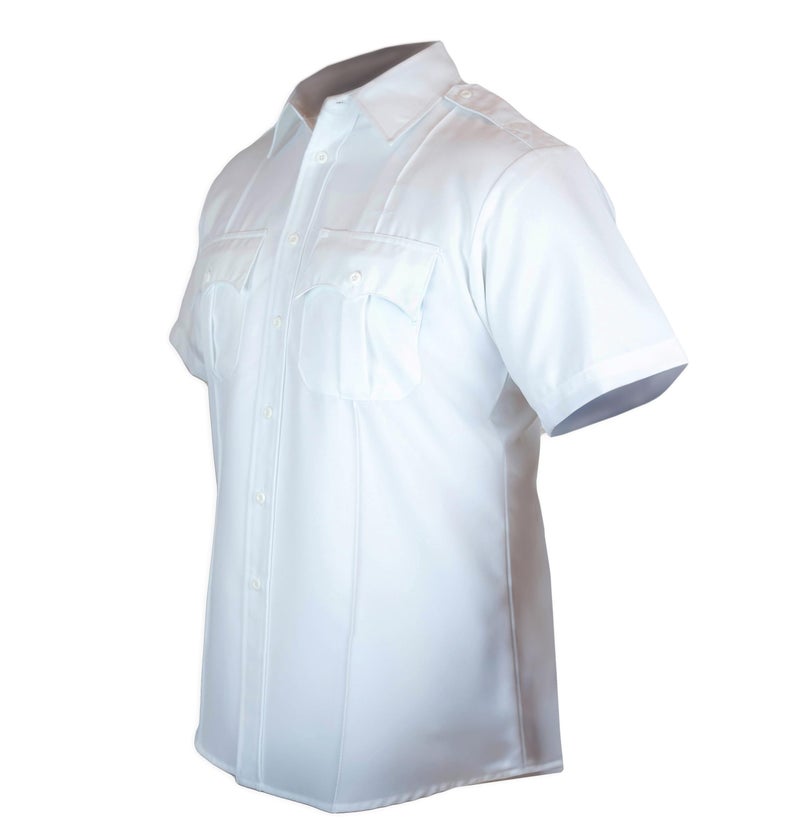 First Class Short Sleeve Uniform Shirt L White - Image 1