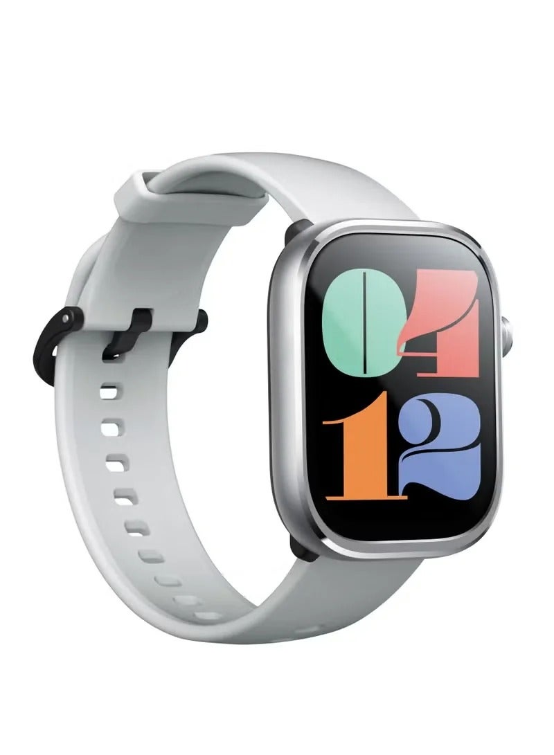 Mibro Watch C4 Silver, Metal+PC&GF, 2.01 inch TFT, BT Call, 300mAh, 2ATM, +100 Sport Modes" - Image 2
