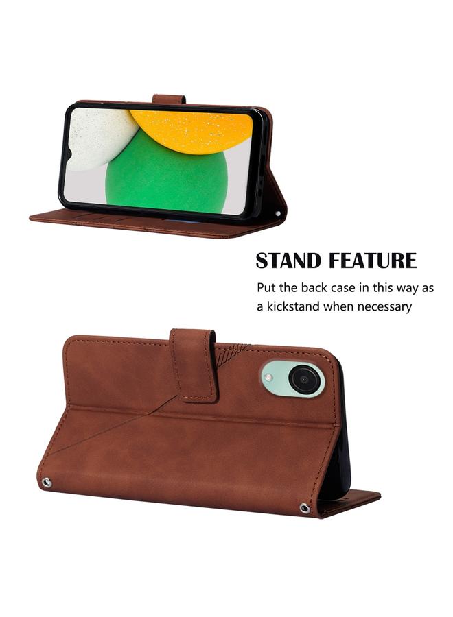 اس-توب جراب لهاتف Samsung Galaxy A04 Core، جراب جلدي قابل للطي منقوش ثلاثي الأبعاد - Image 4