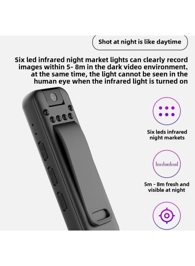 Generic Intelligent Night Vision Ultra-clear Recording And Camera Function All-in-one Machine Special Back Clip-on Video Recorder For Meetings And Classes-Body Color:64g  - Official Standard Configuration  - Image 5