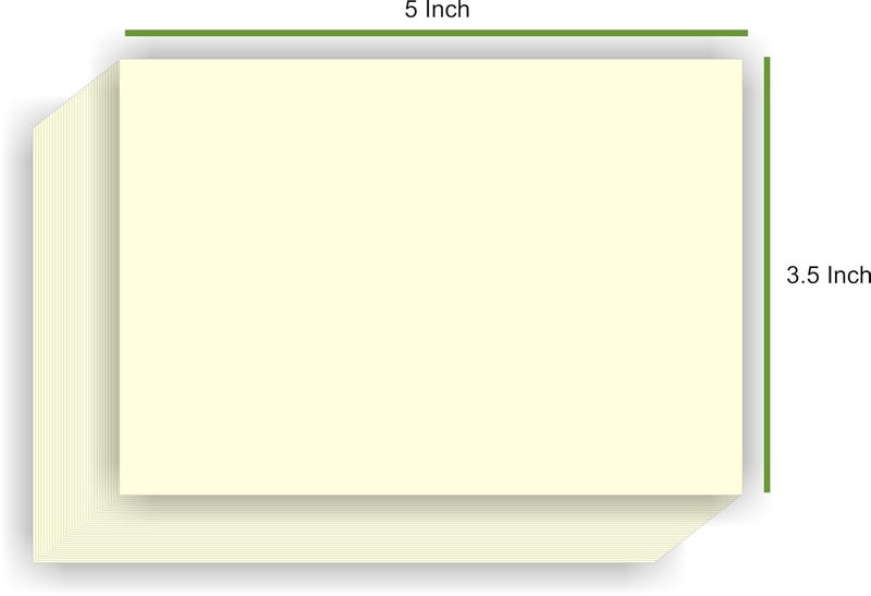 Imprint ورق كرتون أبيض مائل إلى الكريمي، بطاقات فهرسة 3.5" × 5"، سمك 140 جرام لكل متر مربع 50 في هذه العبوة - Image 2