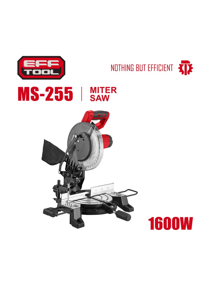 EFFTOOL 1600W Miter Saw with 4600rpm for Heavy Duty Cutting Wood,Aluminum and Plastic-Coated Materials66  - Image 1