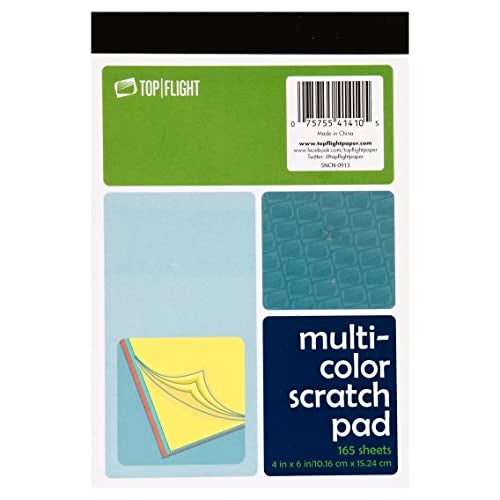 Top Flight Scratch Pads, 4 x 6 Inches, Multi-Colored Paper, 165 Sheets per Pad (4650124) - Image 2