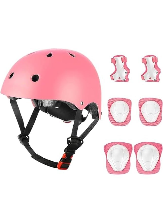 TRASSLE Kids Bike Helmet Set，Adjustable Helmet for Ages 3-9 Girls boys,Protective Gear with Elbow Knee Wrist Pads for Multi-Sports Skateboarding Bike Riding Scooter Inline Roller Skate  - Image 1