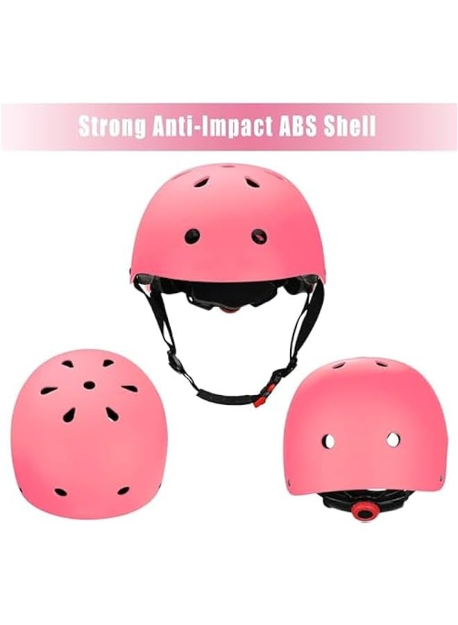 TRASSLE Kids Bike Helmet Set，Adjustable Helmet for Ages 3-9 Girls boys,Protective Gear with Elbow Knee Wrist Pads for Multi-Sports Skateboarding Bike Riding Scooter Inline Roller Skate  - Image 3