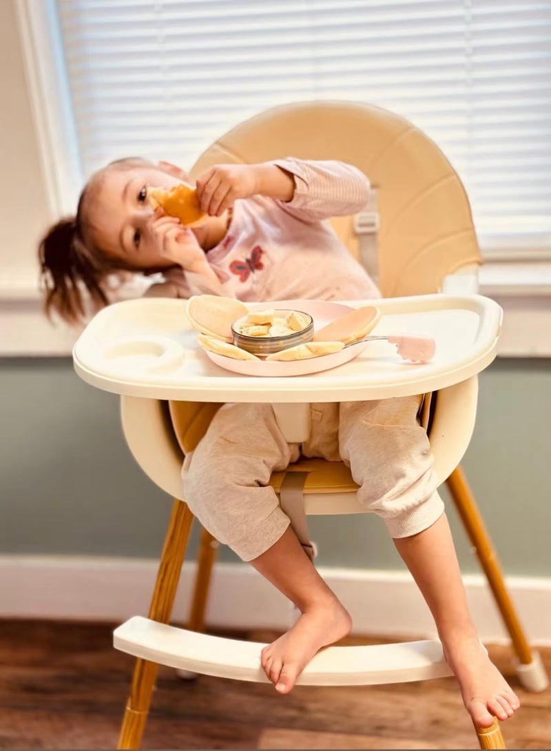 PandaEar 3-in-1 High Chairs for Babies Toddlers, Convertible Infant Highchair with Removable Tray & Safety Harness Adjustable Legs - Image 5