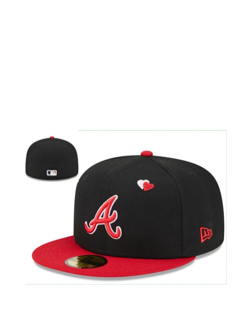 NEW ERA Embroidered Fitted Baseball Team Cap with Closed Back for Sun Protection59.6cm