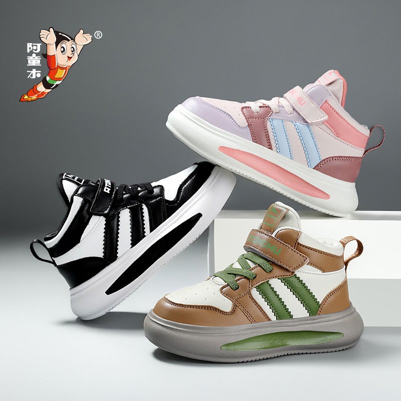 Astro Boy Children'S Shoes New Boys' Sneaker Mid-Top Leather Waterproof Non-Slip Comfortable Casual Shoes For Girls - Image 2