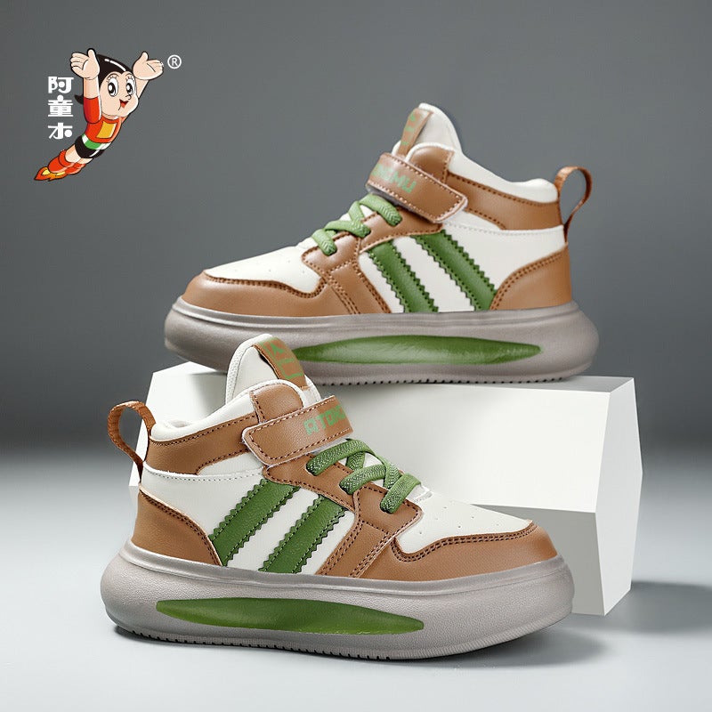 Astro Boy Children'S Shoes New Boys' Sneaker Mid-Top Leather Waterproof Non-Slip Comfortable Casual Shoes For Girls - Image 3