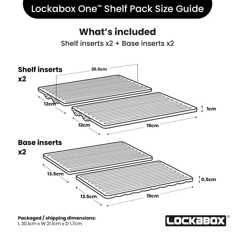 Lockabox Lockabox One™ Shelf Pack 2.0 | New and Improved Design of Removable Shelves and Base Inserts One™ Products  - Image 5
