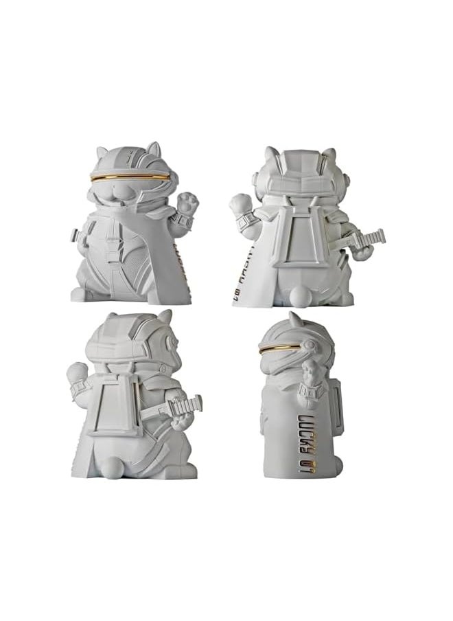 AMGREEN - Lucky Cat Maneki Neko Figurine - Japanese Fortune & Wealth Charm for Home and Office Decor, Trendy Desktop Collectible Toy Statue, Feng Shui Good Luck Gift - Image 1