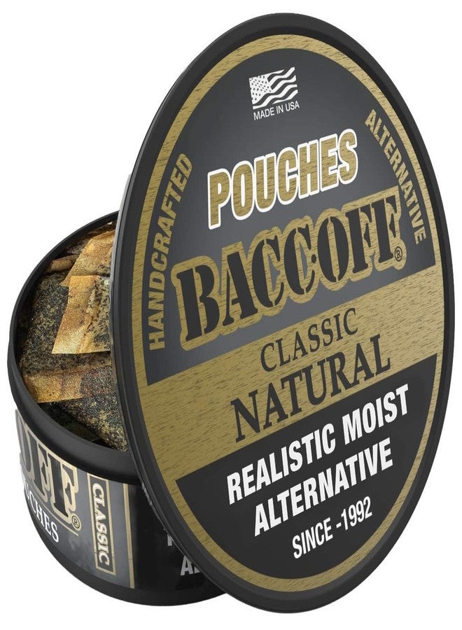 BACC OFF 1 Can, BaccOff Classic Natural Pouches, Black Tea Base with Smoky, Classic Flavors, 16 Pouches - Image 1