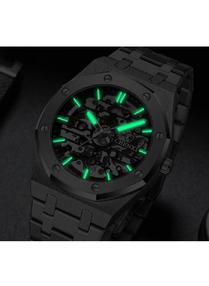 Chenxi - Men's Waterproof Stainless Steel Automatic Wristwatch Gold - Image 1